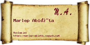 Marlep Abiáta névjegykártya